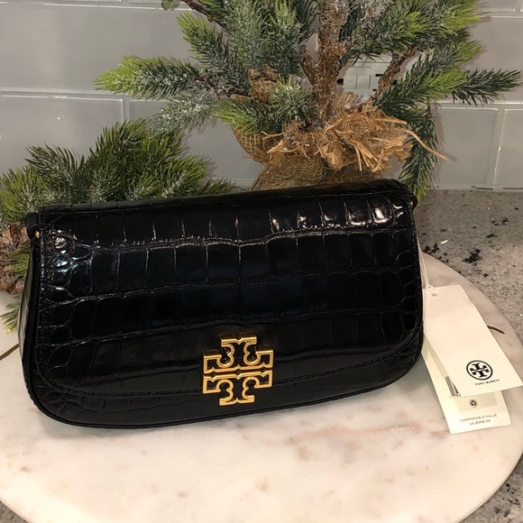 Tory Burch Bags Nwt Tory Burch Britten Convertible Croc Embossed